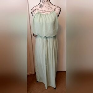 NEW Sweet Storm's Pastel Green Flowy Grecian Maxi Dress